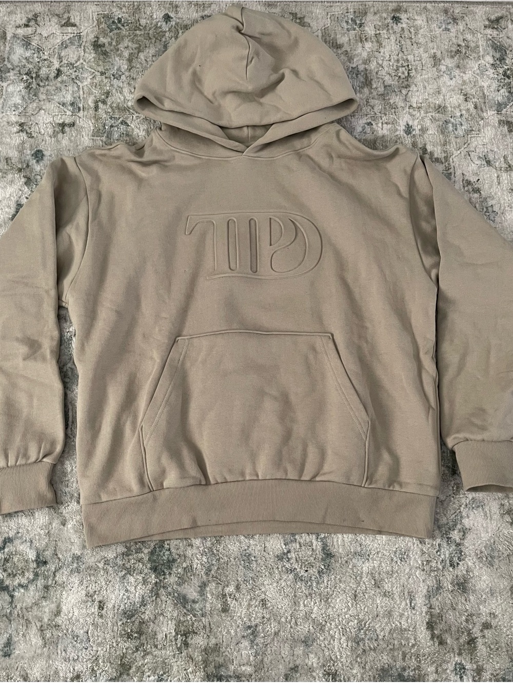 TTPD Embossed Greige Hoodie